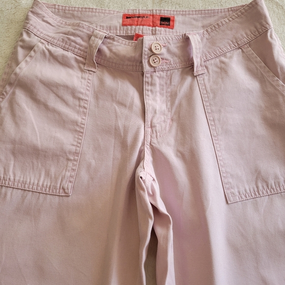 Vintage Y2K Mossimo Cropped Utility Lowrise Pants with Belt Blush Pink  *sz 9* - Picture 5 of 16